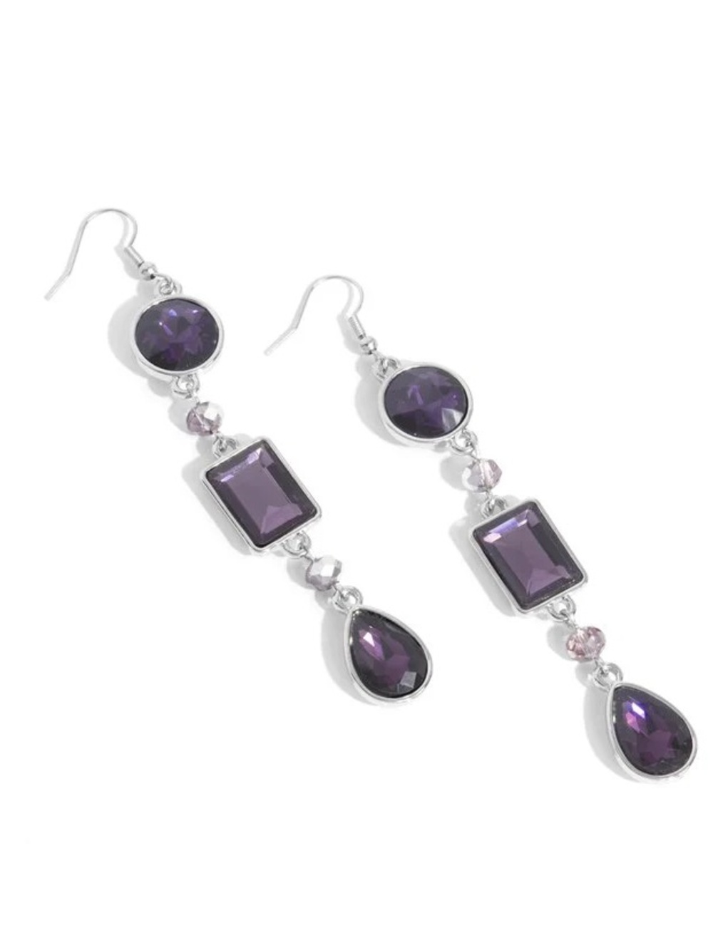 Purple Cascade Earrings